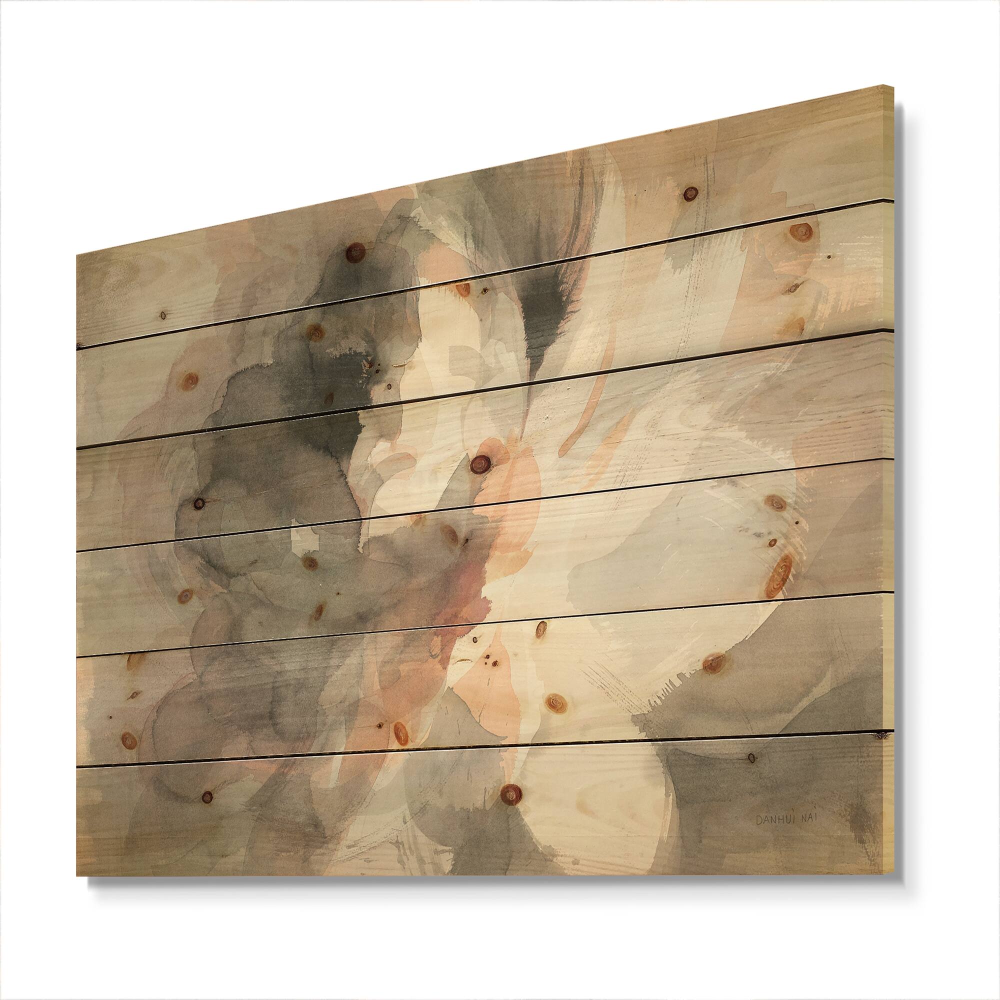 Designart - Abstract Peony Grey